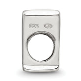 Sterling Silver 925 Polished Letter V Bead Elegant Alphabet Charm